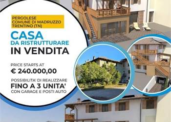 Edificio da ristrutturare con vista sul torrente – Valle dei Laghi